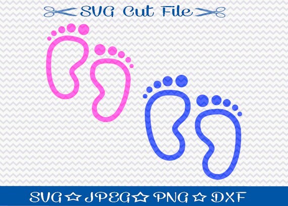 Download Baby Feet Svg File Svg Cut File For Silhouette Svg Etsy