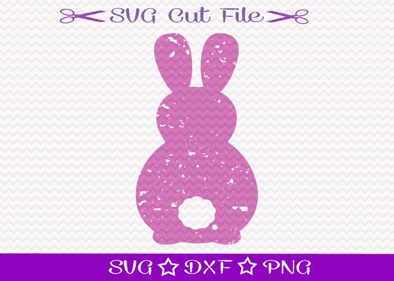 Distressed Easter svg, Bunny svg, Easter Bunny svg, Bunny Tail svg, Bunny Ears, Svg Cut File, Svg Cutting File, Grunge Svg, Vintage Bunny image 1