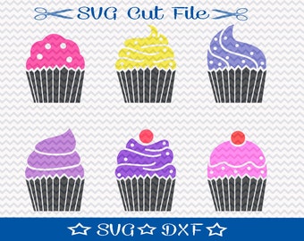 Cupcake SVG File / SVG Cut File for Silhouette / Cup Cake SVG / Dessert svg / Happy Birthday svg