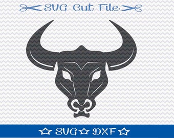 Bull Head SVG File / SVG Cut File for Silhouette / Bull SVG / Animal svg
