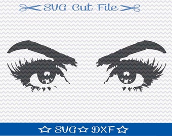 Eyes SVG File /  SVG Cut File for Silhouette / Eyelash SVG /  Pretty Eye svg/ Womens  Eyes svg