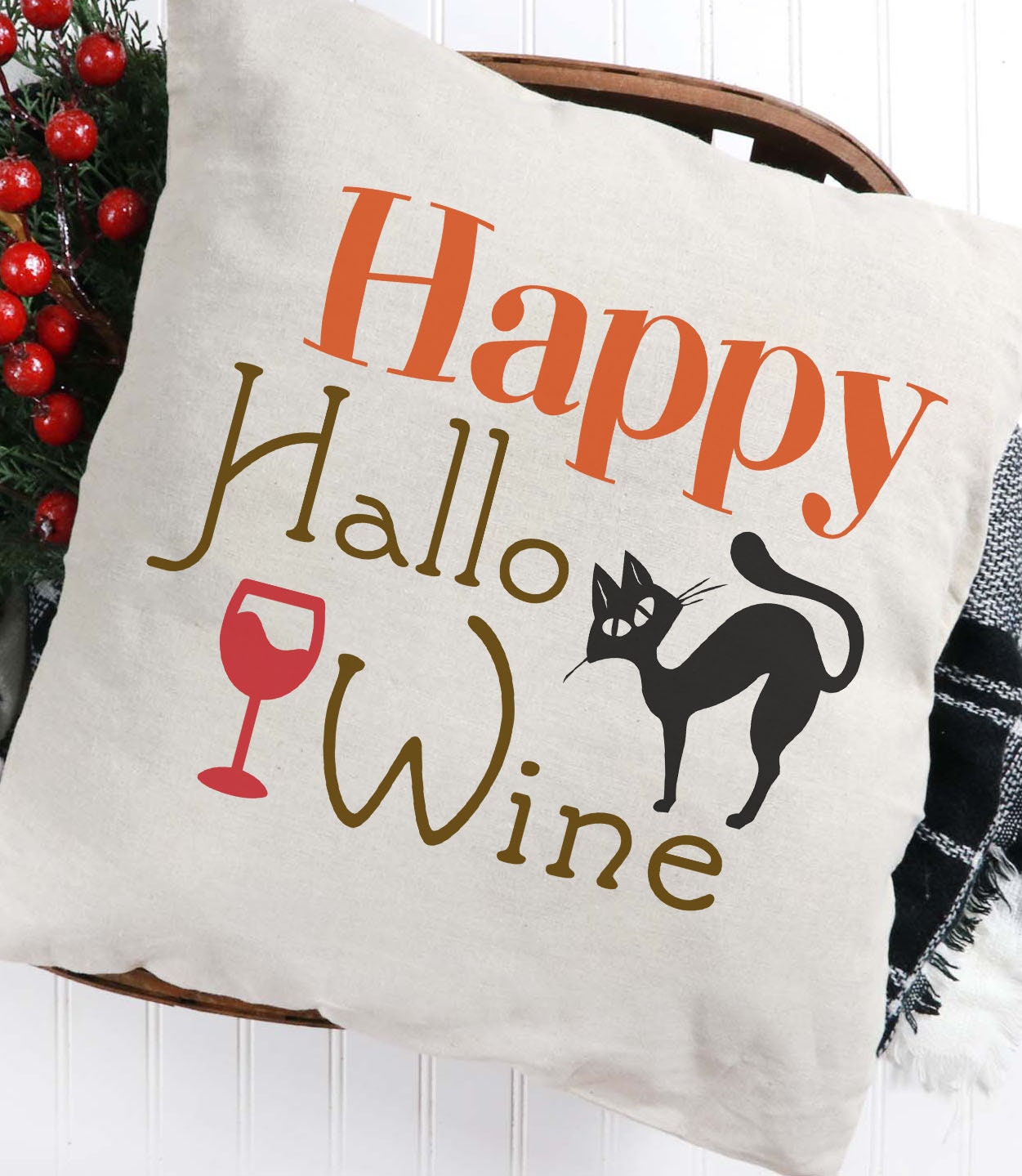 Happy Hallo Wine SVG Halloween Wine SVG Halloween SVG | Etsy