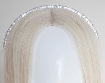 Silver Zirconia Headband: Bridal Goddess Headpiece
