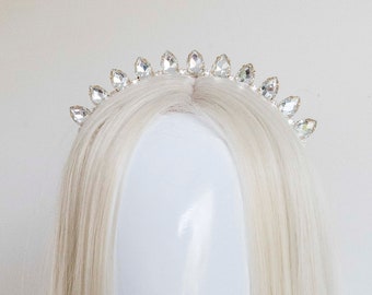 Gold Crystal Sun Crown - Panmilli | Goddess Headpiece | Queen Crown | Bridal headband | Photoshoot | Idea costume | Sun headpiece | gala