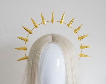 Claw Panther Gold Metal Sun Crown - Panmilli | Goddess Headpiece | Queen Crown | Bridal headband | Photoshoot idea | Gala Sun headpiece
