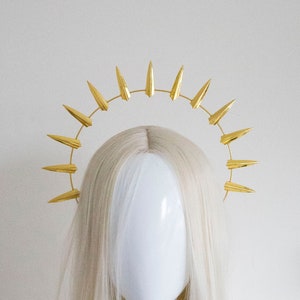 Claw Panther Gold Metal Sun Crown - Panmilli | Goddess Headpiece | Queen Crown | Bridal headband | Photoshoot idea | Gala Sun headpiece