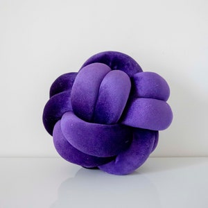 Dark Purple Anemone Knot Pillow - Panmilli pillows | Scandinavian decor | housewarming gift | Decorative Trendy pillow | gift idea