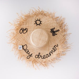 Day Dreamer Beach Hat - Panmilli | Fringe hat | Best sun hats for travel | Oversized Hat With Raw Edge | Summer accessory | Ready to ship