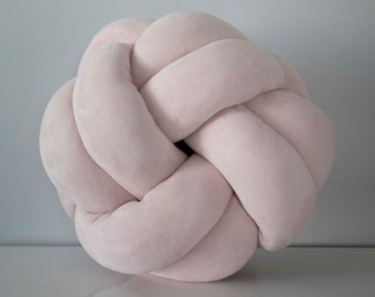 Light Pink Knot Pillow - Panmilli | Sphere Ball pillows | decorative cushion | Modern Knot Pillows |  Neutical  |  Scandinavian decor