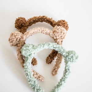 Soft Baby bear ears headband - Panmilli | Plush ears | Parade headband | Baby Holiday headband | bath headband | headband ears | children