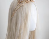 Celestial Gold Star Bridal Crown – Starburst Wedding Headpiece with Pearls, Crystals — image 6