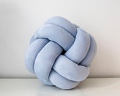 Blue Knot Pillow: Modern Scandinavian Decorative Cushion — image 1