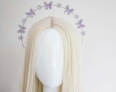 Violet Butterfly Star Halo Headband: Bridal Goddess Crown — image 1