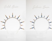Rainbow Crystal Crown - Celestial Headpiece - Festival Hair Accessories — image 6