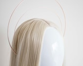 Rose Gold Halo Crown – Goddess Bridal Headpiece, Gala Headdress — image 4