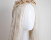 Celestial Gold Star Bridal Crown – Starburst Wedding Headpiece with Pearls, Crystals — image 4