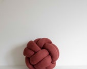 Chestnut Brown Knot Pillow: Modern Scandinavian Decor — image 3