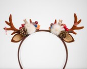 Reindeer Antler Headband | Whimsical Christmas Cosplay Headpiece |  Panmilli — image 3