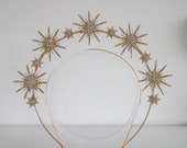 Gold Star Halo Headband: Celestial Bridal Crown, Photoshoot Headpiece — image 2