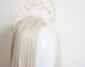 Gold Star Halo Headband: Celestial Bridal Crown, Goddess Headpiece — image 7