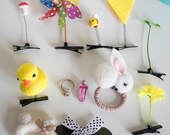 Handmade Novelty Hair Clips Set of 12, Cute Sprout Animal Hair Accessories, Fun Quirky Headpiece for Kids and Adults, Whimsical Gift Idea — image 8