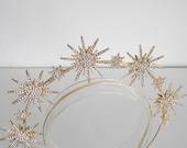 Gold Star Halo Headband: Celestial Bridal Crown, Photoshoot Headpiece — image 8
