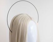 Black Halo Crown: Goddess Headpiece, Bridal Headband — image 4