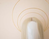 Gold Halo Crown: Goddess Headpiece, Bridal Headband — image 3