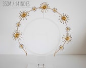 Gold Flower Halo Crown: Bridal Goddess Headpiece — image 4