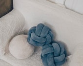 Matte Blue Knot Pillow: Scandinavian Decorative Cushion — image 8