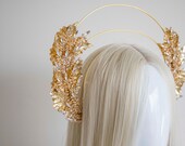 Gold Leaf Headpiece: Baroque Festival Halo Crown — image 7