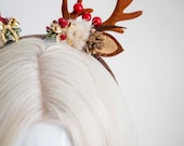 Reindeer Antler Headband | Whimsical Christmas Cosplay Headpiece |  Handmade by Panmilli — image 5