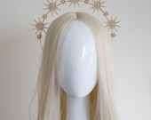 Gold Star Halo Headband: Celestial Bridal Crown, Photoshoot Headpiece — image 1