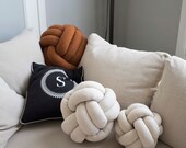 Light Cream Knot Pillow: Modern Scandinavian Decor — image 8