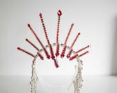 Red Crystal Spiked Tiara: MET Gala Inspired Headpiece — image 5