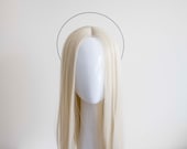 Black Halo Crown: Goddess Headpiece, Bridal Headband — image 1