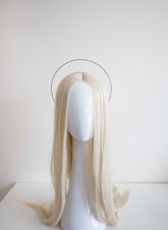 Black Halo Crown: Goddess Headpiece, Bridal Headband