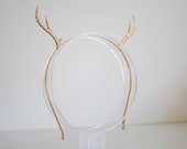 Gold / Silver Christmas Reindeer Headband - Holiday Party Antlers — image 5