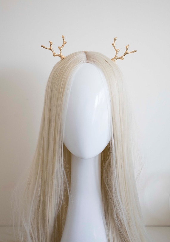 Gold / Silver Reindeer Antler Headband - Christmas Holiday Party