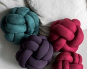 Matte Red Wine Knot Pillow: Scandinavian Home Decor — image 8