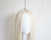Large Rose Gold Halo Crown: Bridal Goddess Headpiece — image 6