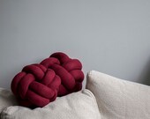 Matte Red Wine Knot Pillow: Scandinavian Home Decor — image 5