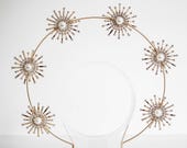 Gold Sun Star Pearl Headpiece: Baroque Festival Halo Crown — image 3