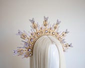 Violet Butterfly Gold Headband: Celestial Goddess Crown — image 8