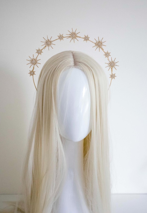 Gold Star Halo Headband: Celestial Bridal Crown