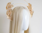 Gold Leaf Headpiece: Baroque Festival Halo Crown — image 4