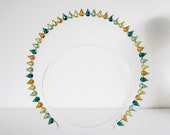 Green Crystal Halo Crown: Silver Goddess Headpiece — image 3