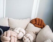 Light Cream Knot Pillow: Modern Scandinavian Decor — image 6