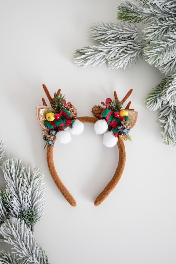 Reindeer Antler Headband | Whimsical Christmas Cosplay Headpiece