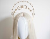 Gold Star Halo Headband: Celestial Bridal Crown, Goddess Headpiece — image 2